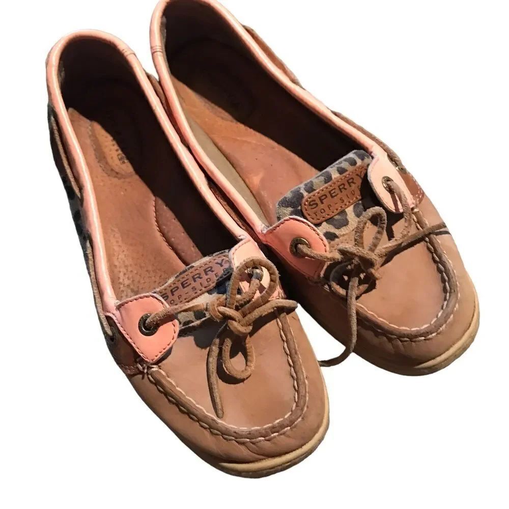 Skerry size 8 loafers excellent condition leopard trim. See pics